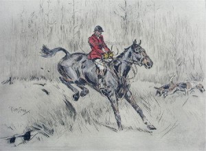 Tom Carr Etching The Ditch Hunting Print