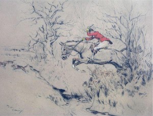 Tom Carr Etching The Huntsman Hunting Print