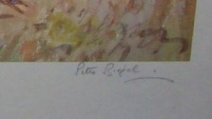 Peter Biegel The Trinity Foot Beagles original pencil signed print signature