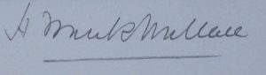 Frank Wallace Deer Stalking signature