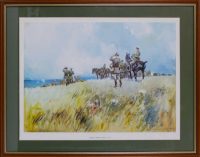 Gilbert Holiday prints The RHA Royal Horse Gunnery, Salisbury Plain framed
