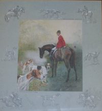 Mandy Thornton Hunting print The Meynell and South Staffs Hunt with David Barker Hunting Hounds