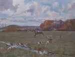 Lionel Edwards Hunting Print The RA Drag or Royal Artillery Hunt at Bordon