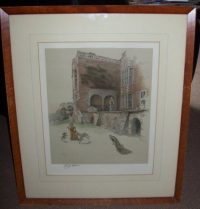 Cecil Aldin print Bramshill House Berkshire frame