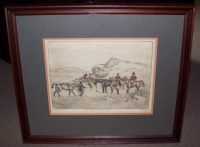 Tom Carr Signed Etching To Ground in the Rocks Frame