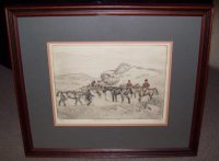 Tom Carr Signed Etching To Ground in the Rocks Frame