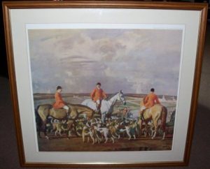 Sir Alfred Munnings Eleven o Clock Hunting Print frame