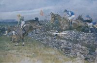 Gilbert Holiday Punchestown original artist Racing print