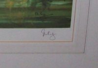 John King The Wynnstay Hunt aka Sir Watkin Williams-Wynn's print signature