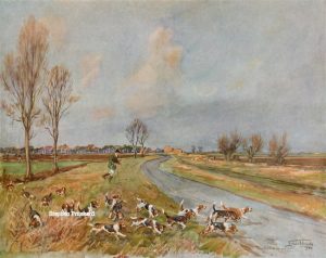 Lionel Edwards print The Trinity Foot Beagles Hunting