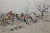 Tom Carr Etching The Shires The Quorn Hunt near Ashby