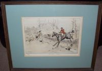 Tom Carr Etching Hold Hard Please Frame