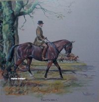 Daniel Crane September original pencil signed Hunting Print