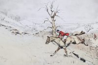 Tom Carr signed etching Forrard away