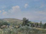 Lionel Edwards Hunting prints The Devon and Somerset Staghounds Tufting above Polock Weir